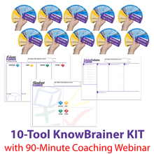 Load image into Gallery viewer, KnowBrainer 10-Tool KIT + 3 iWorksheet Planners + Coaching Webinar - SOLUTIONSpeopleSTORE